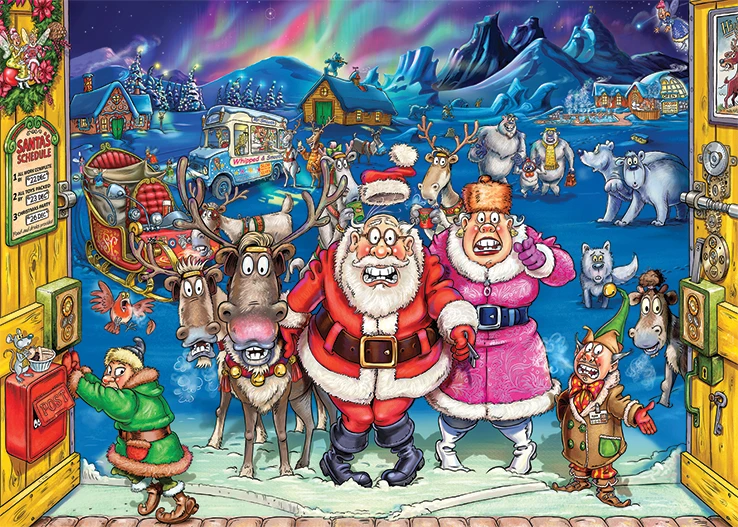 Jumbo 25003 Wasgij Legpuzzel Christmas-17 Elfinspectie 2×1000 Pcs 4 Jumbo 25003 Wasgij Legpuzzel Christmas-17 Elfinspectie 2×1000 Pcs - Afbeelding 2