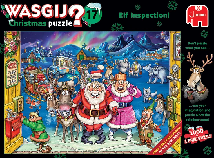 Jumbo 25003 Wasgij Legpuzzel Christmas-17 Elfinspectie 2×1000 Pcs 6 Jumbo 25003 Wasgij Legpuzzel Christmas-17 Elfinspectie 2×1000 Pcs - Afbeelding 4