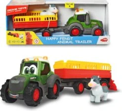 SIMBA TOYs ABC Fendti Animal Trailer Peuter Speelgoed -Speelwereld Winkel ABC Fendti animal trailer traktor aanhangwagen koe 4006333086717