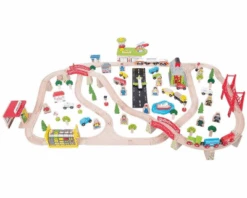 BigJigs BJT018 Houten Trein 124-delige Treinset Transport 18 BigJigs BJT018 Houten Trein 124-delige Treinset Transport -Speelwereld Winkel BJT018 bigjigs houten trein houten treinbaan transportset.png 1