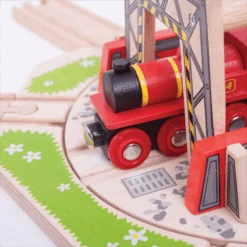 BigJigs BJT256 Houten Trein Industriele Draaitafel -Speelwereld Winkel BigJigs BJT256 industriele draaitafel 2