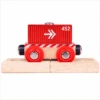 BigJigs BJT485 Rail Container Wagon Rood Houten Trein -Speelwereld Winkel BigJigs BJT485 Container Wagon rood
