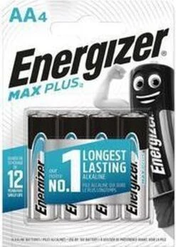 Energizer MaxPlus Alkaline Batterij AA 4-pack -Speelwereld Winkel Energizer Max Plus AA alkaline batterij 4 pack 1