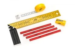 Toolkid Meetset Voor Kids Kindergereedschap -Speelwereld Winkel ToolKid 101400 meetset winkelhaak potloodslijper rolmaat kindergereedschap 1