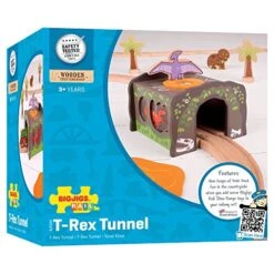 BigJigs BJT244 Tunnel T-rex Dinosaurus -Speelwereld Winkel bigjigs bjt244 houten tunnel t rex dinosaurus 1