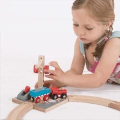 BigJigs BJT253 Houten Trein Grindkraan 7 BigJigs BJT253 Houten Trein Grindkraan -Speelwereld Winkel bigjigs trein bjt253 grindkraan 2