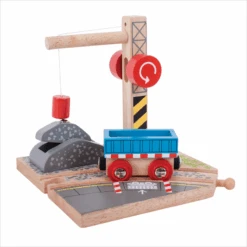 BigJigs BJT253 Houten Trein Grindkraan