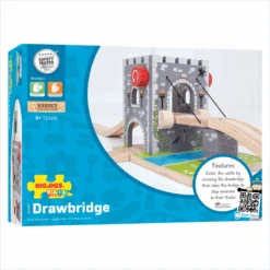 BigJigs BJT267 Houten Trein Ophaalbrug -Speelwereld Winkel bigjigs trein bjt267 ophaalbrug 3