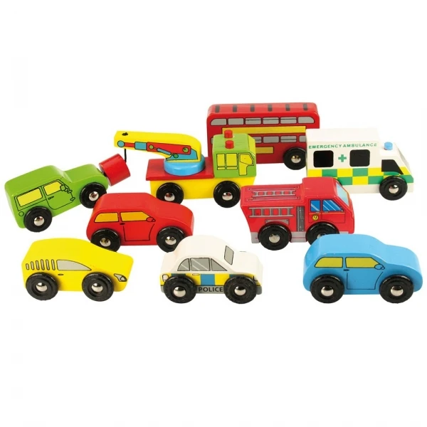 BigJigs BJT060 Road Voertuigenset 3 BigJigs BJT060 Road Voertuigenset