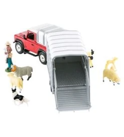 Britains 43138LandRoverIfor Williams Trailers Veetrailer 9 Britains 43138LandRoverIfor Williams Trailers Veetrailer -Speelwereld Winkel britains 43138 landrover met veetrailer schapenboerifor williams 1