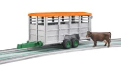 Bruder 02227 Veetransportaanhanger Met 1 Koe Schaal Livestock-trailer -Speelwereld Winkel bruder 02227 veetransportwagen met 1 koe 1