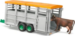 Bruder 02227 Veetransportaanhanger Met 1 Koe Schaal Livestock-trailer -Speelwereld Winkel bruder 02227 veetransportwagen met 1 koe 3