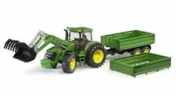 Bruder 3055 John-Deere 7930 + Voorlader En Aanhangwagen -Speelwereld Winkel bruder 3055 john deere tractor met voorlader en aanhanger 3