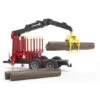 Bruder 2252 Boomstamaanhanger Met Grijper En 4 Boomstammen -Speelwereld Winkel bruder boomstamaanhanger met grijper en 4 boomstammen 1