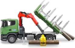 Bruder 3524 Houttransporter Vrachtauto Scania R-series Met Kraan -Speelwereld Winkel bruder houttransporter scania r series met kraan en 3 boomstammen 1 1