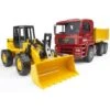 Bruder 2752 Kipper Vrachtwagen MAN TGA Met Shovel Fiat FR 130 -Speelwereld Winkel bruder kipwagen man tga met shovel fiat fr 130