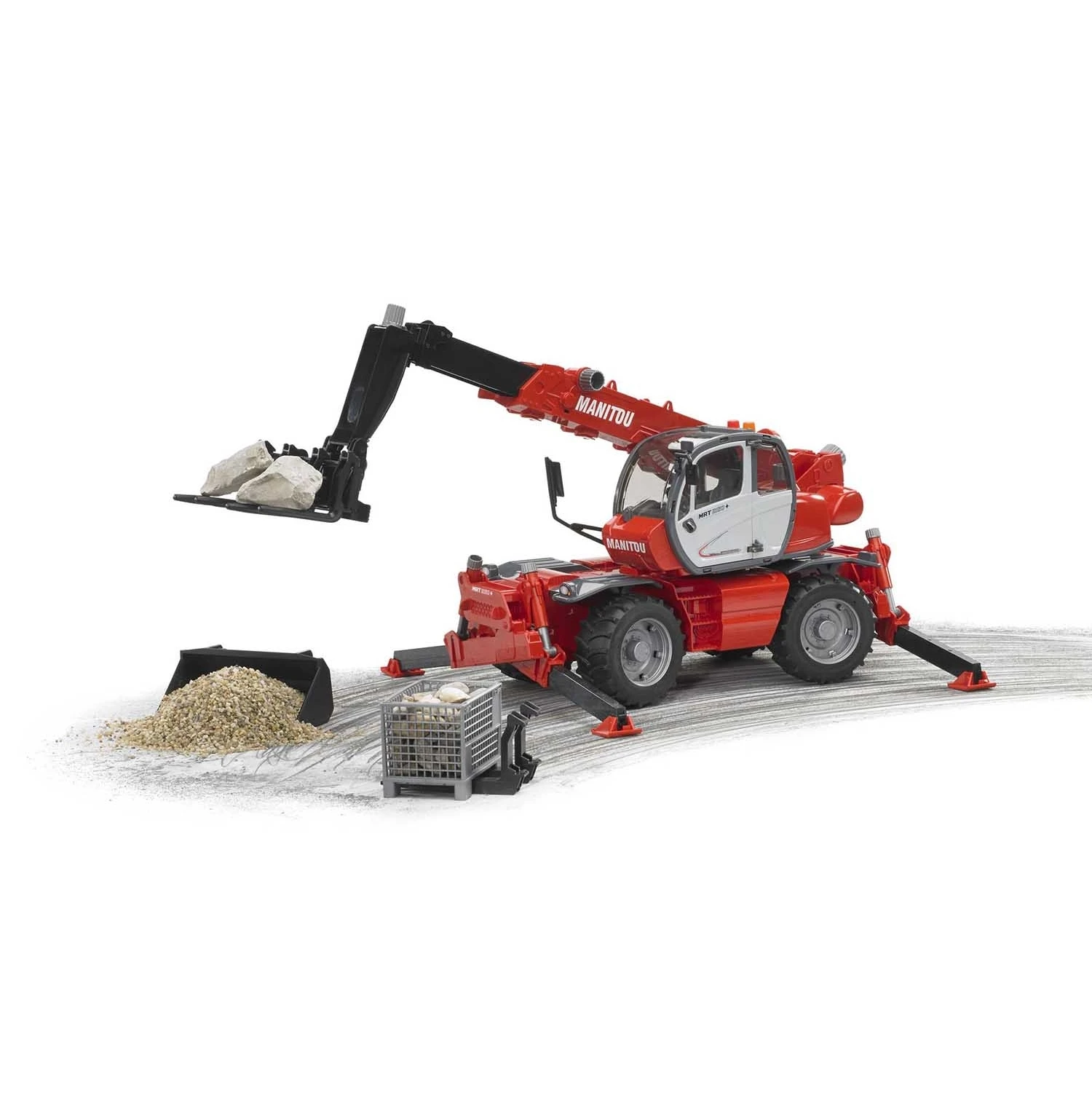 Bruder 2129 Telescooplader Manitou MRT-2150 Verreiker 8 Bruder 2129 Telescooplader Manitou MRT-2150 Verreiker - Afbeelding 6