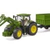 Bruder 3155 JohnDeere 7R-350 + Voorlader En Aanhangwagen -Speelwereld Winkel bruder 03155 bruder 3155 johndeere john deere 7R 350 voorladeraanhangwagen