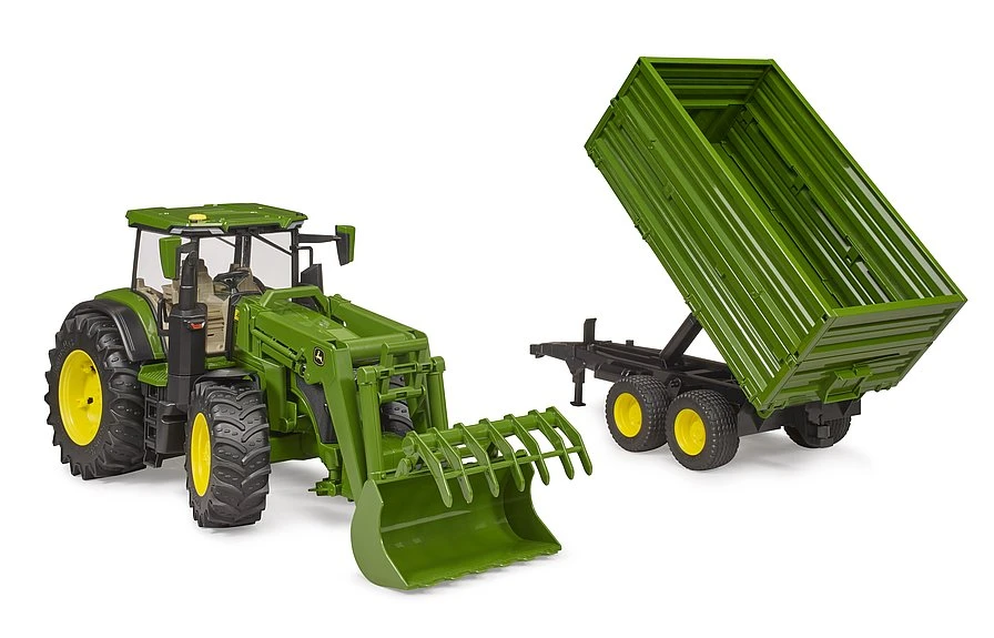 Bruder 3155 JohnDeere 7R-350 + Voorlader En Aanhangwagen 6 Bruder 3155 JohnDeere 7R-350 + Voorlader En Aanhangwagen - Afbeelding 4
