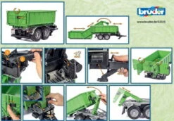 Bruder 2035 Tandemastrailer Met Containerafzetsysteem -Speelwereld Winkel bruder 2035