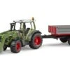 Bruder2182 Tractor Fendt Vario 211 +trailer +voorlader -Speelwereld Winkel bruder 2182 fendt fendt vario vario 211 voorlader aanhangwagen 3 zijdige kieper