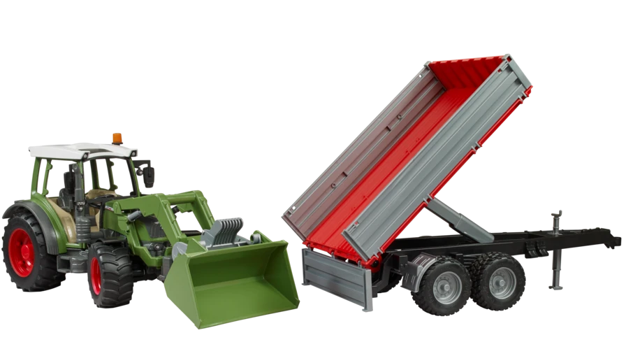 Bruder2182 Tractor Fendt Vario 211 +trailer +voorlader 5 Bruder2182 Tractor Fendt Vario 211 +trailer +voorlader - Afbeelding 3