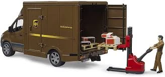 Bruder 02678 MB Sprinter UPS-Logistics +palletwagen + Chauffeur 5 Bruder 02678 MB Sprinter UPS-Logistics +palletwagen + Chauffeur - Afbeelding 3