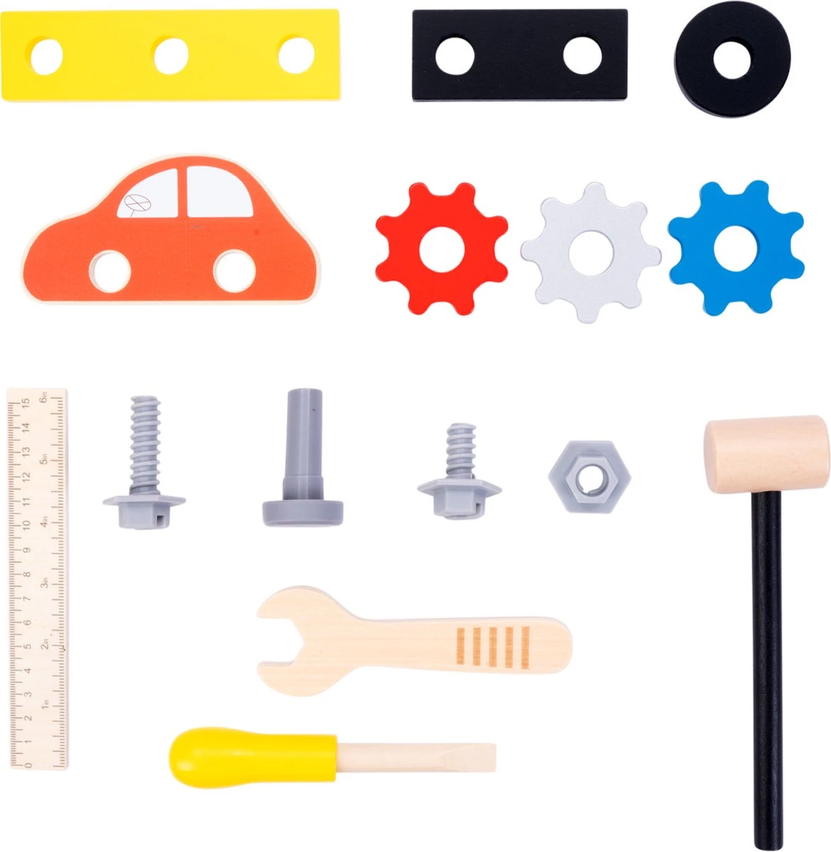 Houten Toolbox Dorjee Houten Speelgoed Gereedschapskist 5 Houten Toolbox Dorjee Houten Speelgoed Gereedschapskist - Afbeelding 3