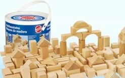 Blokken Naturel 100 Stuks -Speelwereld Winkel houten blokken heros 10131 1 1