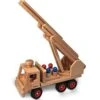 Houten Brandweerwagen Fagus Ladderwagen -Speelwereld Winkel houten brandweerwagenfagus 10.48