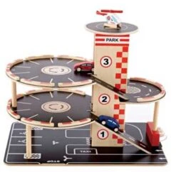 Houten Garage Park & Go -Speelwereld Winkel houten garage hape e3002 park go garage 1 1