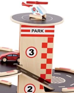 Houten Garage Park & Go -Speelwereld Winkel houten garage hape e3002 park go garage 3