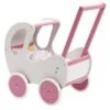 Houten Poppenwagen De Luxe White Incl. Dekbed / Slaapzak 2 Houten Poppenwagen De Luxe White Incl. Dekbed / Slaapzak -Speelwereld Winkel houten poppenwage deluxe wit
