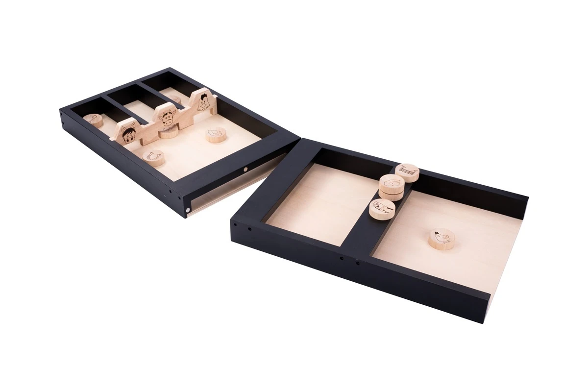 Houten Sjoelbak Junior Mini Sjoelbak 2dlg Black 4 Houten Sjoelbak Junior Mini Sjoelbak 2dlg Black - Afbeelding 2