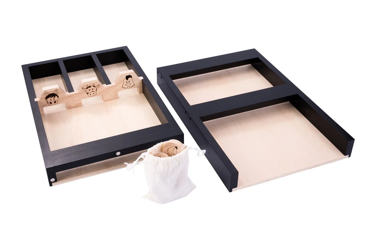 Houten Sjoelbak Junior Mini Sjoelbak 2dlg Black 7 Houten Sjoelbak Junior Mini Sjoelbak 2dlg Black - Afbeelding 5