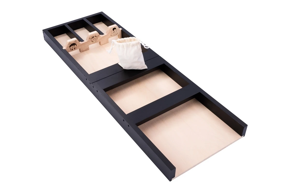 Houten Sjoelbak Junior Mini Sjoelbak 2dlg Black 5 Houten Sjoelbak Junior Mini Sjoelbak 2dlg Black - Afbeelding 3