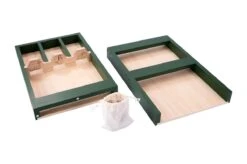 Houten Sjoelbak Junior Mini Sjoelbak 2dlg Groen Dino -Speelwereld Winkel houten sjoelbak mini thema dino 2 delige sjoelbak groen 4