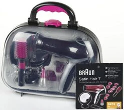Braun Kappersset In Koffer -Speelwereld Winkel kappersset braun satin hair 7 koffer theo klein 5872 1 1