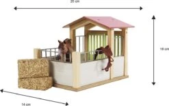 Kidsglobe Paardenbox Paardenstal 1 Box Rose/Wit 10 Kidsglobe Paardenbox Paardenstal 1 Box Rose/Wit -Speelwereld Winkel kids globe 610206 paardenbox roze paardenstal enkel 8713219361238
