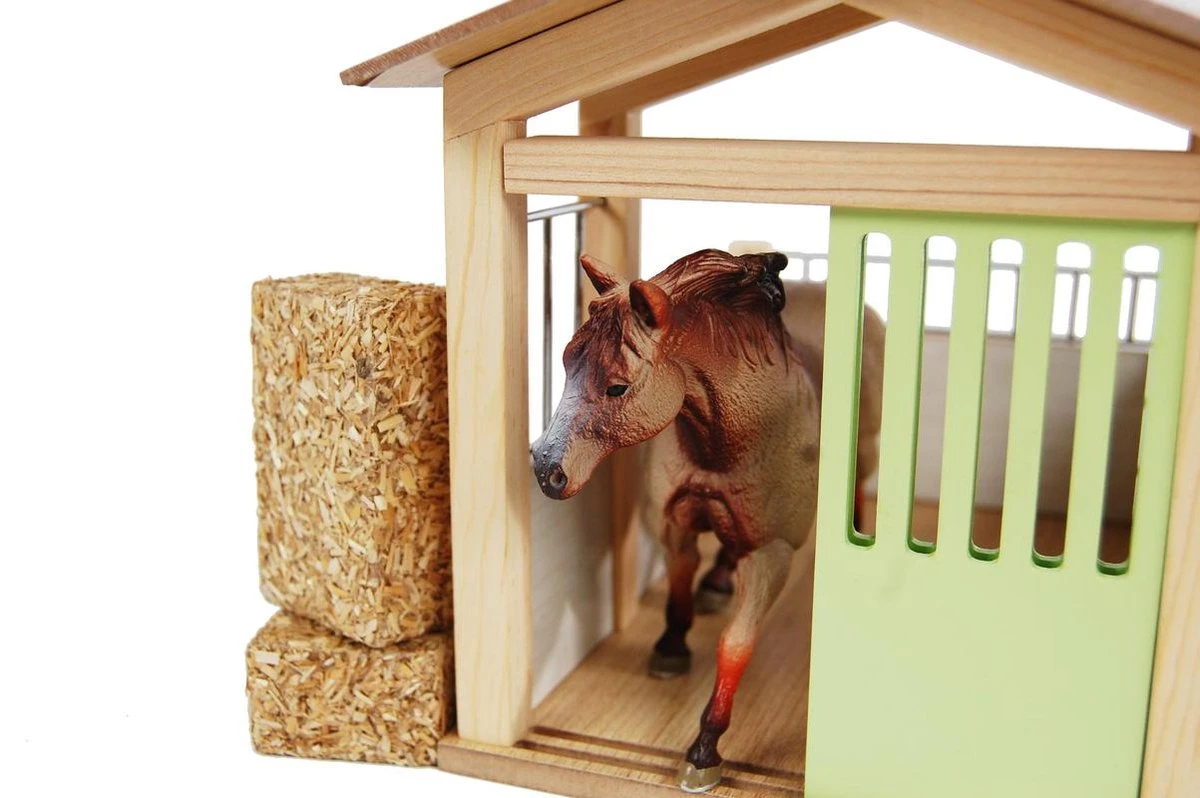 Kidsglobe Paardenbox Paardenstal 1 Box Rose/Wit 5 Kidsglobe Paardenbox Paardenstal 1 Box Rose/Wit - Afbeelding 3