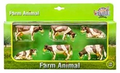 Set Van 6 Rood-bonte Koeien Kidsglobe