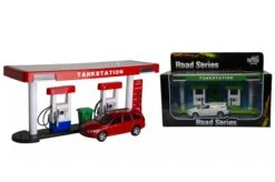 Kidsglobe Tankstation + Volvo V70 -Speelwereld Winkel kidsglobe 571955 tankstation