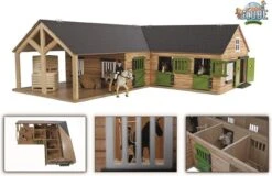 Kidsglobe Paardenstal Met 4 Boxen En Berging Bruin/groen 15 Kidsglobe Paardenstal Met 4 Boxen En Berging Bruin/groen -Speelwereld Winkel kidsglobe hoek paardenstal 4 paardenboxen bruingroen met berging 6