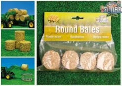 Kidsglobe Ronde Hooibalen 4 Stuks Schaal 1 : 32 -Speelwereld Winkel kidsglobe hooibalen 4stuks geperste hooibalen ronde hooibalen 1 1