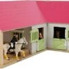 Kidsglobe Paardenstal Met 4 Boxen En Berging Rose/Wit