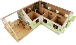 Kidsglobe Paardenstal Met 4 Boxen En Berging Rose/Wit 11 Kidsglobe Paardenstal Met 4 Boxen En Berging Rose/Wit -Speelwereld Winkel kidsglobe paardenstal hoekmodel 8713219362167 wit roze 1