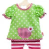 Tuniek Met Gestreepte Legging Mt. 35 – 45 Cm. -Speelwereld Winkel kledingsetje pop heless 1255 2255 1 1