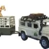 Land Rover Defender + Giraffetrailer -Speelwereld Winkel landrover defender met giraffetrailer kidsglobe