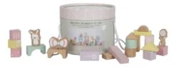 Little Dutch Houten Blokkenton Rose LittleDutch -Speelwereld Winkel little dutch 4412 roze houten blokken in ton