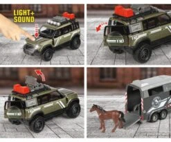 Majorette LandRover Met Paardentrailer Met Licht En Geluid -Speelwereld Winkel majorette landrover land rover horse carrier paardentrailer 213776000 5